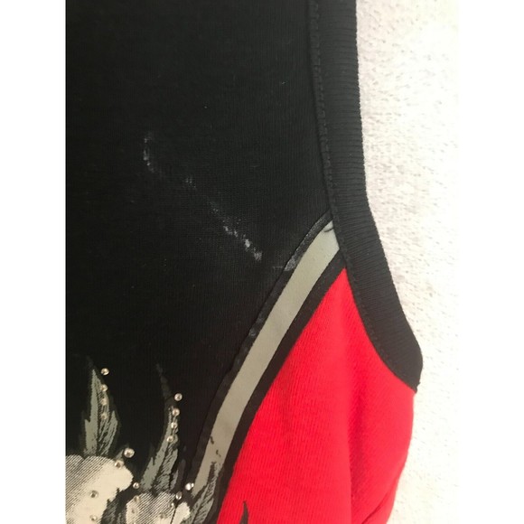 Womens 2014 Daytona Beach Bobber Motorcycle 1/4 Zip Vest Glitter Red/Black Large - Picture 3 of 5